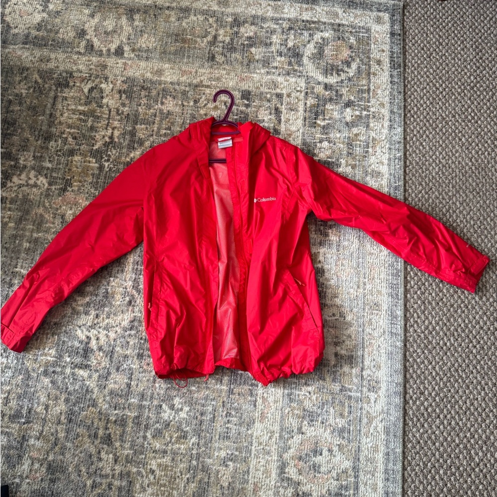COLUMBIA Red Waterproof Jacket